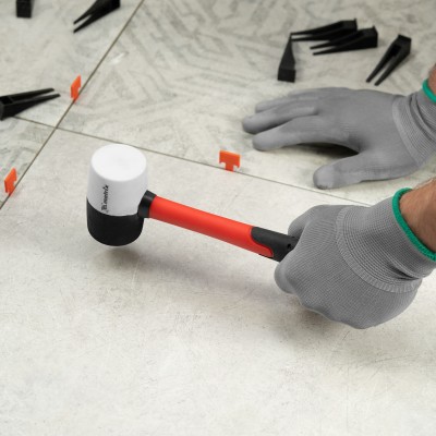 Киянка резиновая, 225 г, черно-белая резина, фибергласовая рукоятка Matrix