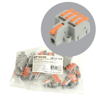 Клемма супер-компактная разветвительная 1 вход, 4 выхода, наборная STEKKER,LD220-104 (DIY упак 10 шт) 49792 Клемма супер-компактная разветвительная 1 вход, 4 выхода, наборная STEKKER,LD220-104 (DIY упак 10 шт) 49792