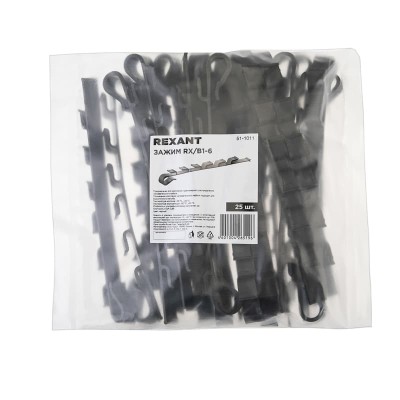 Зажим RX/В1-6, 25 шт. (крепление: карниз скатной кровли, ендова) REXANT