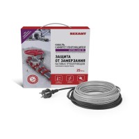 Кабель греющий саморегулирующийся модель SRL Extra Line 25MSR-PB, на трубу, 8м/200Вт REXANT