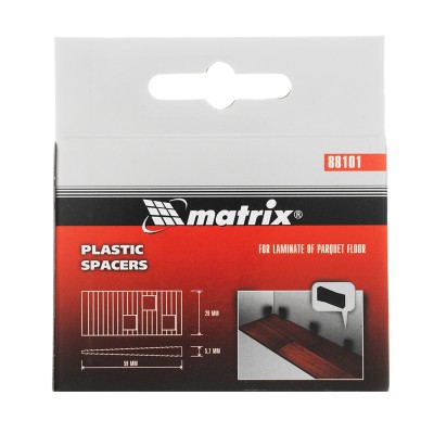 Клинья пластиковые распорные для корректировки при укладке напольных покрытий, 20 шт Matrix