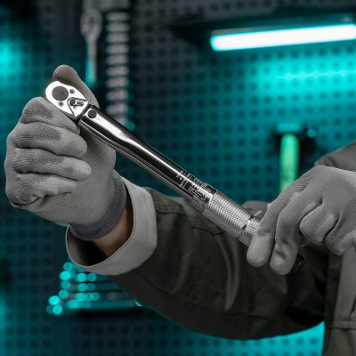 Ключ динамометрический, 5-24 Нм, 1/4, CrV, хромированная Stels