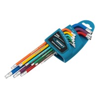 Набор ключей имбусовых Torx -TT, 9 шт: T10-T50, магнит, S2, экстра-длинные, хром/краска 9 шт Gross Набор ключей имбусовых Torx -TT, 9 шт: T10-T50, магнит, S2, экстра-длинные, хром/краска 9 шт Gross