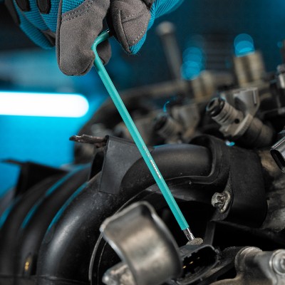 Набор ключей имбусовых Torx -TT, 9 шт: T10-T50, магнит, S2, экстра-длинные, хром/краска 9 шт Gross