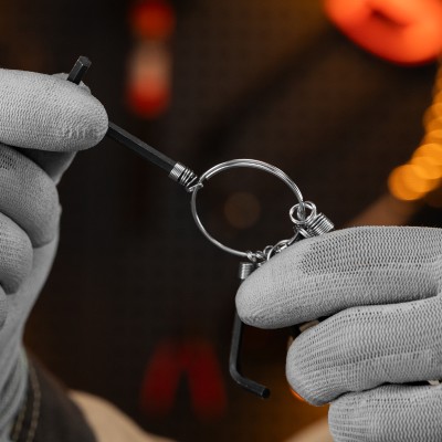 Набор ключей имбусовых HEX, 1.5-10 мм, CrV, 10 шт, оксидированные, на кольце Sparta