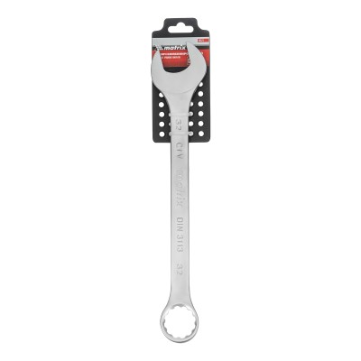 Ключ комбинированный, 32 мм, CrV, матовый хром Matrix