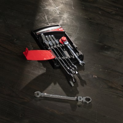 Набор ключей комбинированных, трещеточных шарнирных 6 шт Matrix Набор ключей комбинированных, трещеточных шарнирных 6 шт Matrix