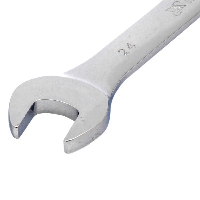 Ключ комбинированный трещоточный, 24 мм, CrV, зеркальный хром Matrix Ключ комбинированный трещоточный, 24 мм, CrV, зеркальный хром Matrix