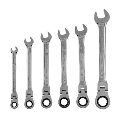 Набор ключей комбинированных, трещеточных шарнирных 6 шт Matrix Набор ключей комбинированных, трещеточных шарнирных 6 шт Matrix