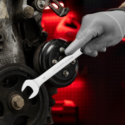 Ключ комбинированный трещоточный, 18 мм, CrV, зеркальный хром Matrix Professional