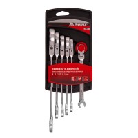 Набор ключей комбинированных, трещеточных шарнирных 6 шт Matrix Набор ключей комбинированных, трещеточных шарнирных 6 шт Matrix