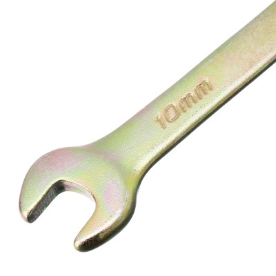 Ключ комбинированный, 10 мм, желтый цинк Сибртех Ключ комбинированный, 10 мм, желтый цинк Сибртех