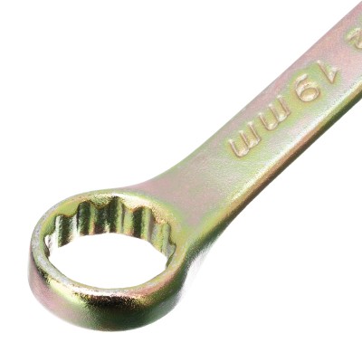 Ключ комбинированный, 19 мм, желтый цинк Сибртех Ключ комбинированный, 19 мм, желтый цинк Сибртех