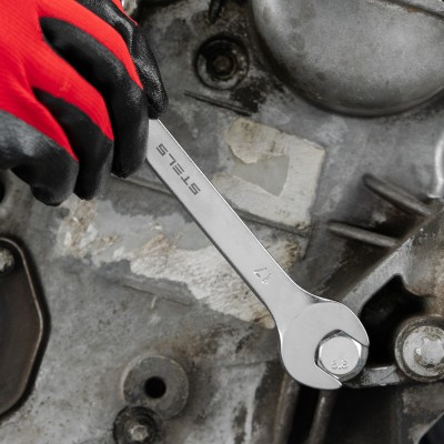 Ключ комбинированный, 17 мм, CrV, матовый хром Stels Ключ комбинированный, 17 мм, CrV, матовый хром Stels