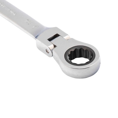 Ключ комбинированный трещоточный, 15 мм, CrV, шарнирный, зеркальный хром Matrix Ключ комбинированный трещоточный, 15 мм, CrV, шарнирный, зеркальный хром Matrix