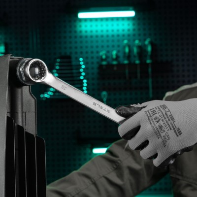 Ключ комбинированный, 28 мм, CrV, матовый хром Stels