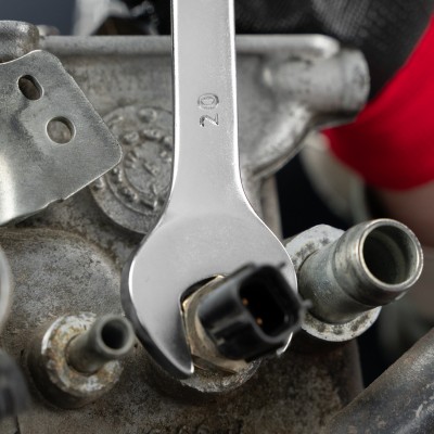 Ключ комбинированный, 20 мм, CrV, матовый хром Stels