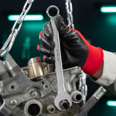 Ключ комбинированный, 20 мм, CrV, матовый хром Stels