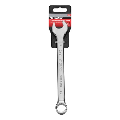Ключ комбинированный, 17 мм, CrV, полированный хром Matrix Ключ комбинированный, 17 мм, CrV, полированный хром Matrix