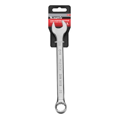 Ключ комбинированный, 20 мм, CrV, полированный хром Matrix