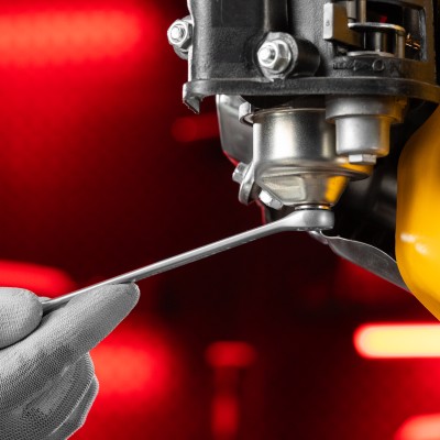 Ключ комбинированный, 10 мм, CrV, матовый хром Matrix