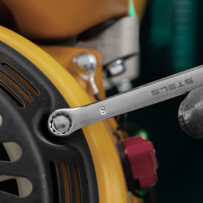 Ключ комбинированный, 8 мм, CrV, матовый хром Stels