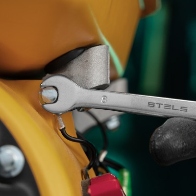 Ключ комбинированный, 8 мм, CrV, матовый хром Stels
