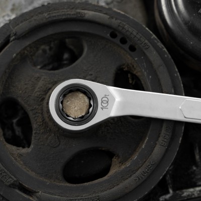 Ключ комбинированный трещоточный, 18 мм, количество зубьев 100 Gross