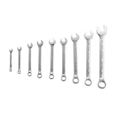 Набор ключей комбинированных, 6-22 мм, 9 шт, CrV, матовый хром Matrix