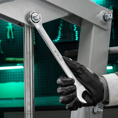 Ключ комбинированный, 24 мм, CrV, матовый хром Stels