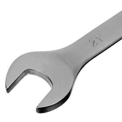 Ключ комбинированный, 21 мм, CrV, матовый хром Stels