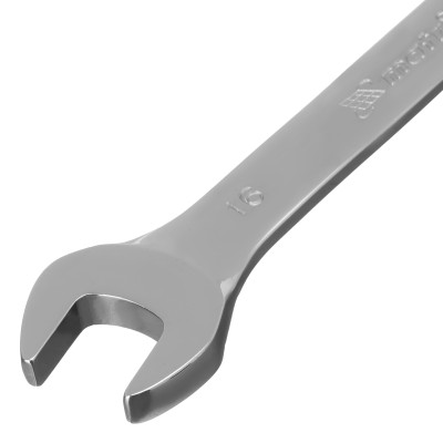 Ключ комбинированный трещоточный, 16 мм, CrV, зеркальный хром Matrix Professional