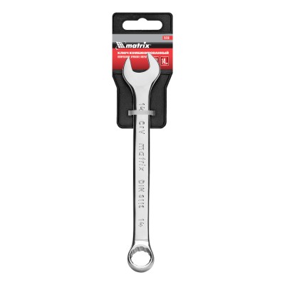 Ключ комбинированный, 14 мм, CrV, полированный хром Matrix