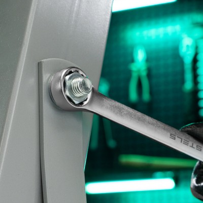 Ключ комбинированный, 21 мм, CrV, матовый хром Stels