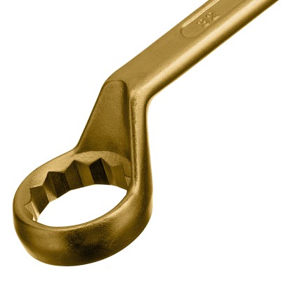Ключ накидной, 30 х 32 мм, желтый цинк Сибртех Ключ накидной, 30 х 32 мм, желтый цинк Сибртех