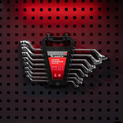 Набор ключей накидных, 6-22 мм, CR-V, 8 шт, полированный хром Matrix Набор ключей накидных, 6-22 мм, CR-V, 8 шт, полированный хром Matrix