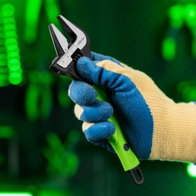 Ключ разводной, 200 мм, тонкие губки, фосфатированый Сибртех