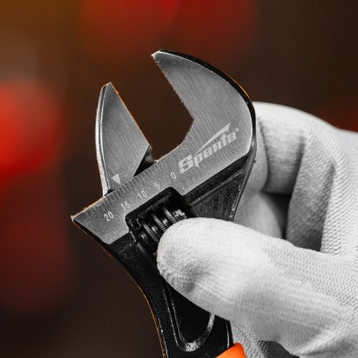 Ключ разводной, 200 мм, двухкомпонентная рукоятка Sparta