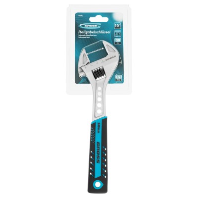 Ключ разводной, 250 мм, CrV, двухкомпонентная ручка Gross Ключ разводной, 250 мм, CrV, двухкомпонентная ручка Gross