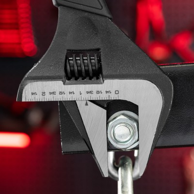 Ключ разводной, тонкие губки, фосфатированный, двухкомпонентная рукоятка, 300 мм, PRO Matrix