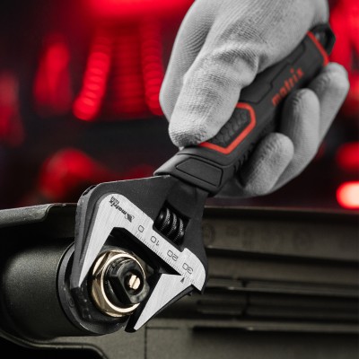 Ключ разводной, тонкие губки, фосфатированный, двухкомпонентная рукоятка, 200 мм, PRO Matrix