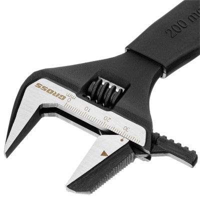 Ключ разводной, переставная губка, 200 мм, CRV GROSS Ключ разводной, переставная губка, 200 мм, CRV GROSS