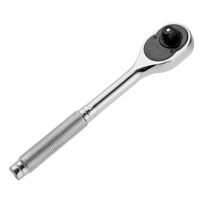 Ключ-трещотка 3/8", 45 зубьев, цельнометаллический, с быстрым сбросом, CrV, хром Сибртех