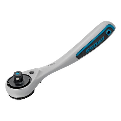 Ключ-трещотка 1/4", CrV, 120 зубьев, с быстрым сбросом, цельнометаллический, хром Gross Ключ-трещотка 1/4", CrV, 120 зубьев, с быстрым сбросом, цельнометаллический, хром Gross