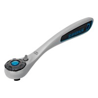 Ключ-трещотка 1/4", CrV, 120 зубьев, с быстрым сбросом, цельнометаллический, хром Gross Ключ-трещотка 1/4", CrV, 120 зубьев, с быстрым сбросом, цельнометаллический, хром Gross