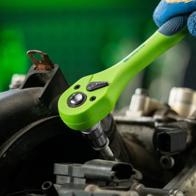 Ключ-трещотка 3/8", CrV, 72 зуба, с быстрым сбросом Сибртех