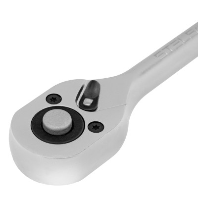 Ключ-трещотка 3/8", CrV, 72 зуба, с быстрым сбросом, матовый хром Stels Ключ-трещотка 3/8", CrV, 72 зуба, с быстрым сбросом, матовый хром Stels