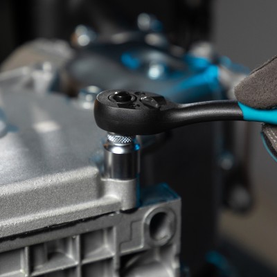 Ключ-трещотка 1/4", CrV, 72 зуба, с быстрым сбросом Gross