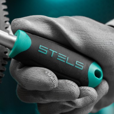 Ключ-трещотка 3/8", CrV, 72 зуба, с быстрым сбросом, матовый хром Stels