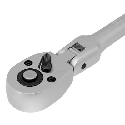 Ключ-трещотка шарнирный 1/4", СrV, 72 зуба, с быстрым сбросом, матовый хром Stels Ключ-трещотка шарнирный 1/4", СrV, 72 зуба, с быстрым сбросом, матовый хром Stels